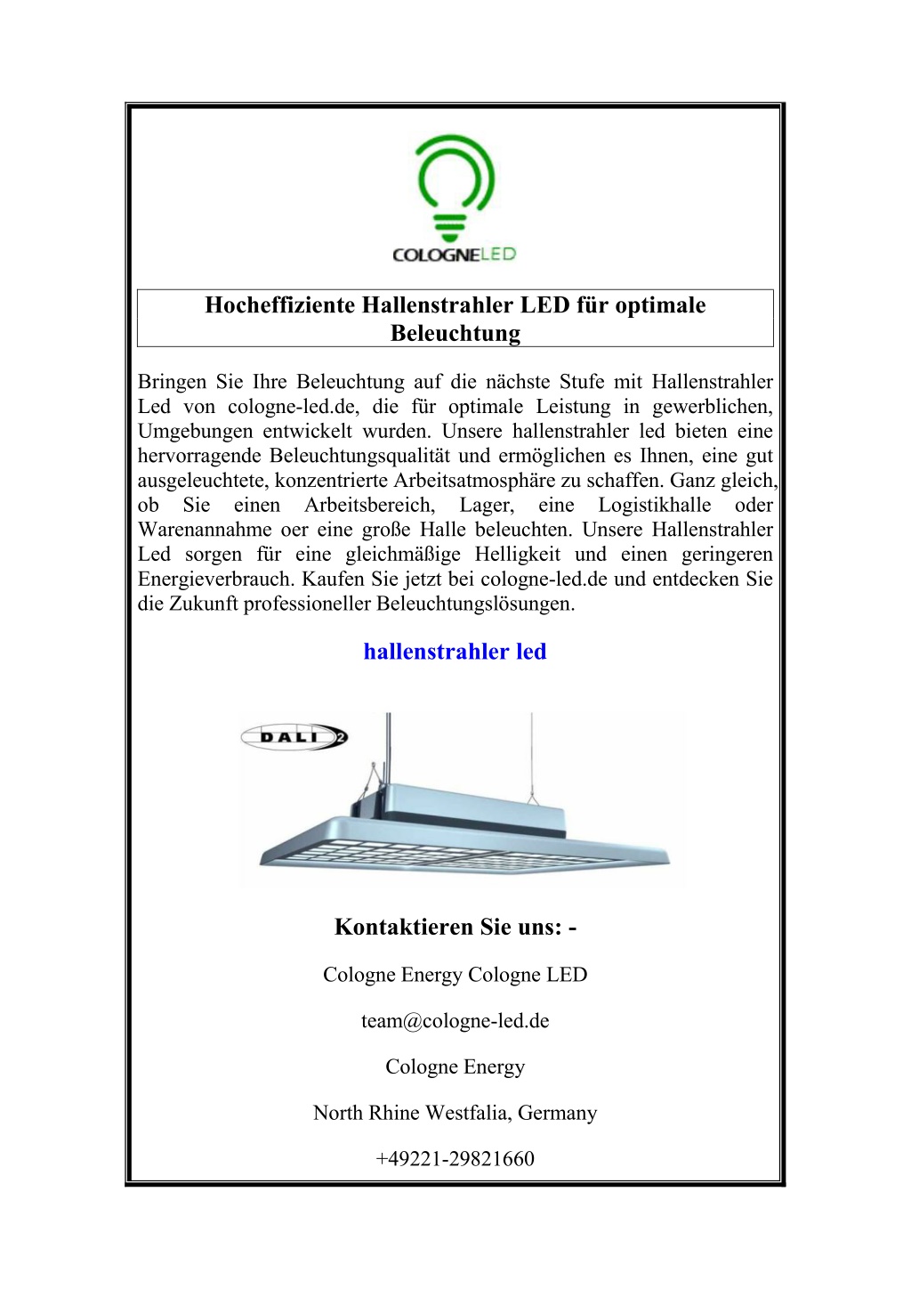 hocheffiziente hallenstrahler led f r optimale l.w