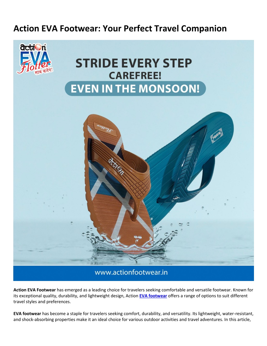 action eva footwear your perfect travel companion l.w