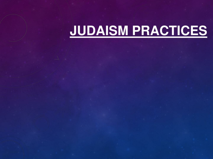 Judaism Practices Overview