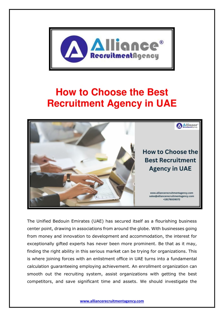 how to choose the best recruitment agency in uae n.w
