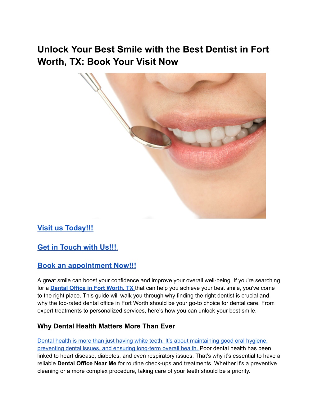 unlock your best smile with the best dentist l.w