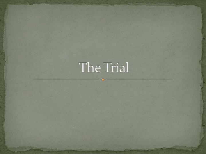 Rights and Procedures in Criminal Trials