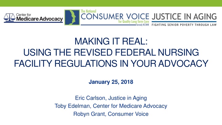 Revised Federal Nursing Facility Regulations