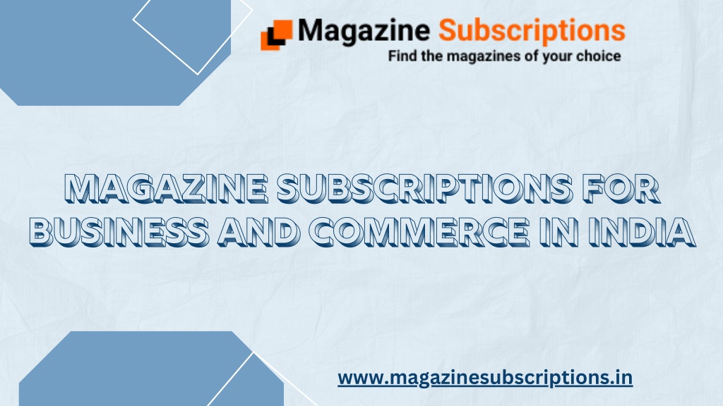 magazine subscriptions for business and commerce l.w