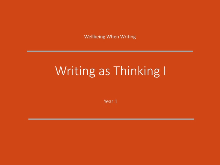 Enhancing Wellbeing through Reflective Writing for Academic Success