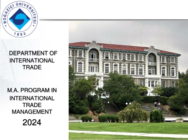 M.A. Program in International Trade Management 2024 - Department of International Trade