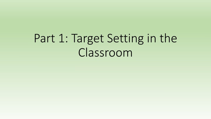 Target Setting in Education