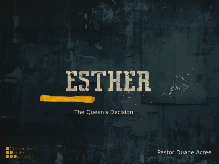 The Queen's Decision in the Book of Esther
