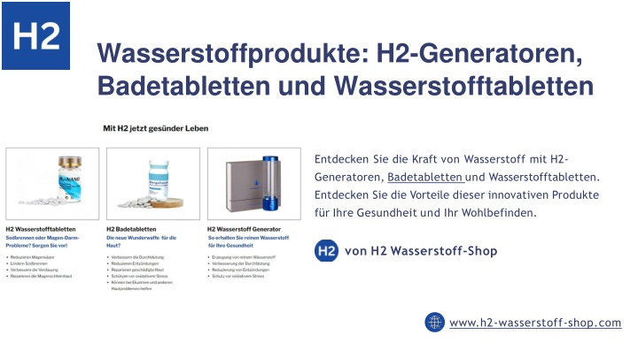 wasserstoffprodukte h2 generatoren badetabletten n.w