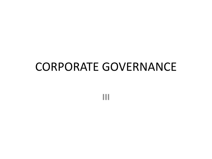 Corporate Governance: Membership, Meetings, and Resolutions
