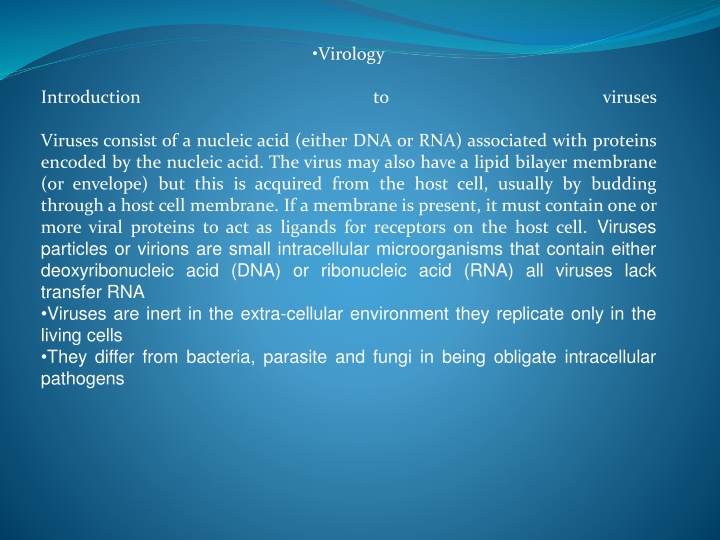 Viruses: A Brief Overview of Virology