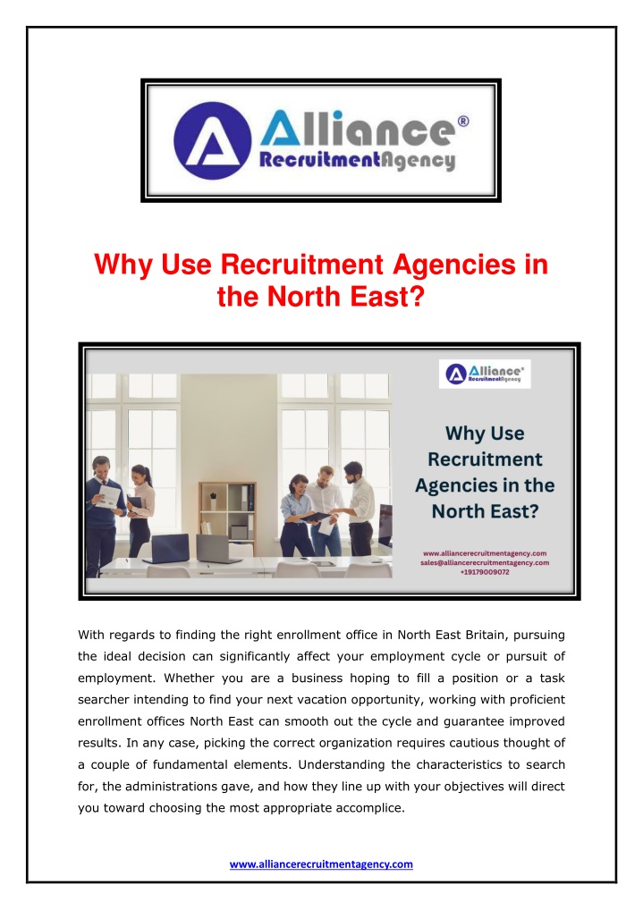 why use recruitment agencies in the north east n.w