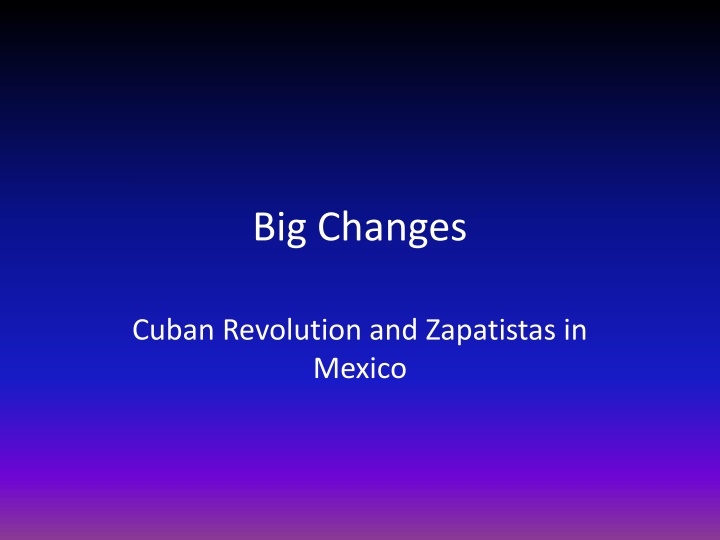 Impact of Cuban Revolution and Zapatistas in Latin America