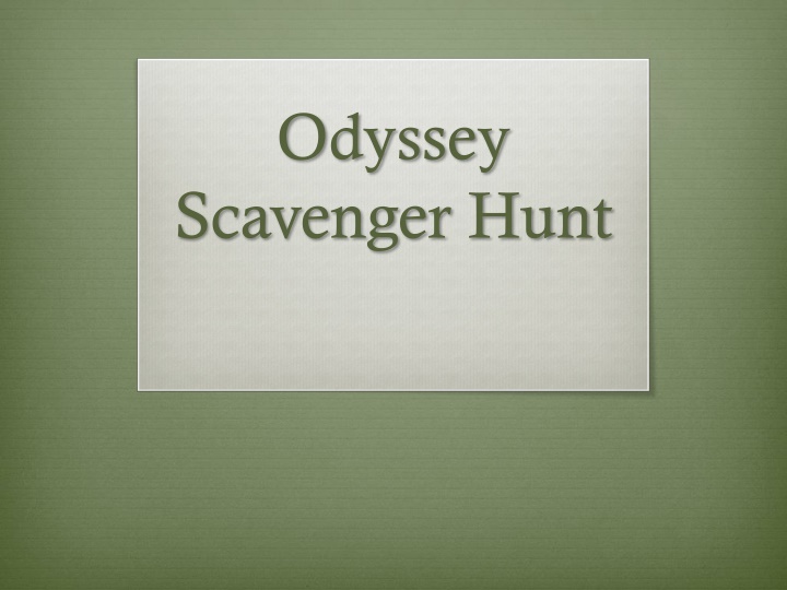 Odyssey Scavenger Hunt - Explore the Epic World of Homer's Odyssey