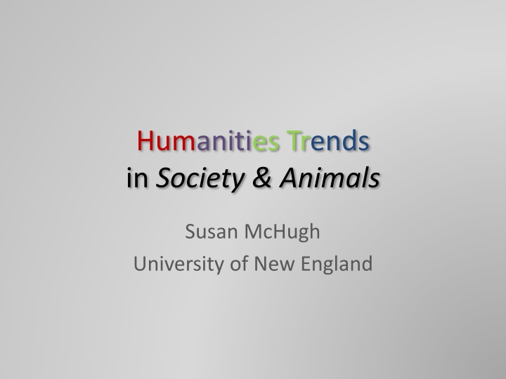 Trends in Animal Humanities: A Comprehensive Overview