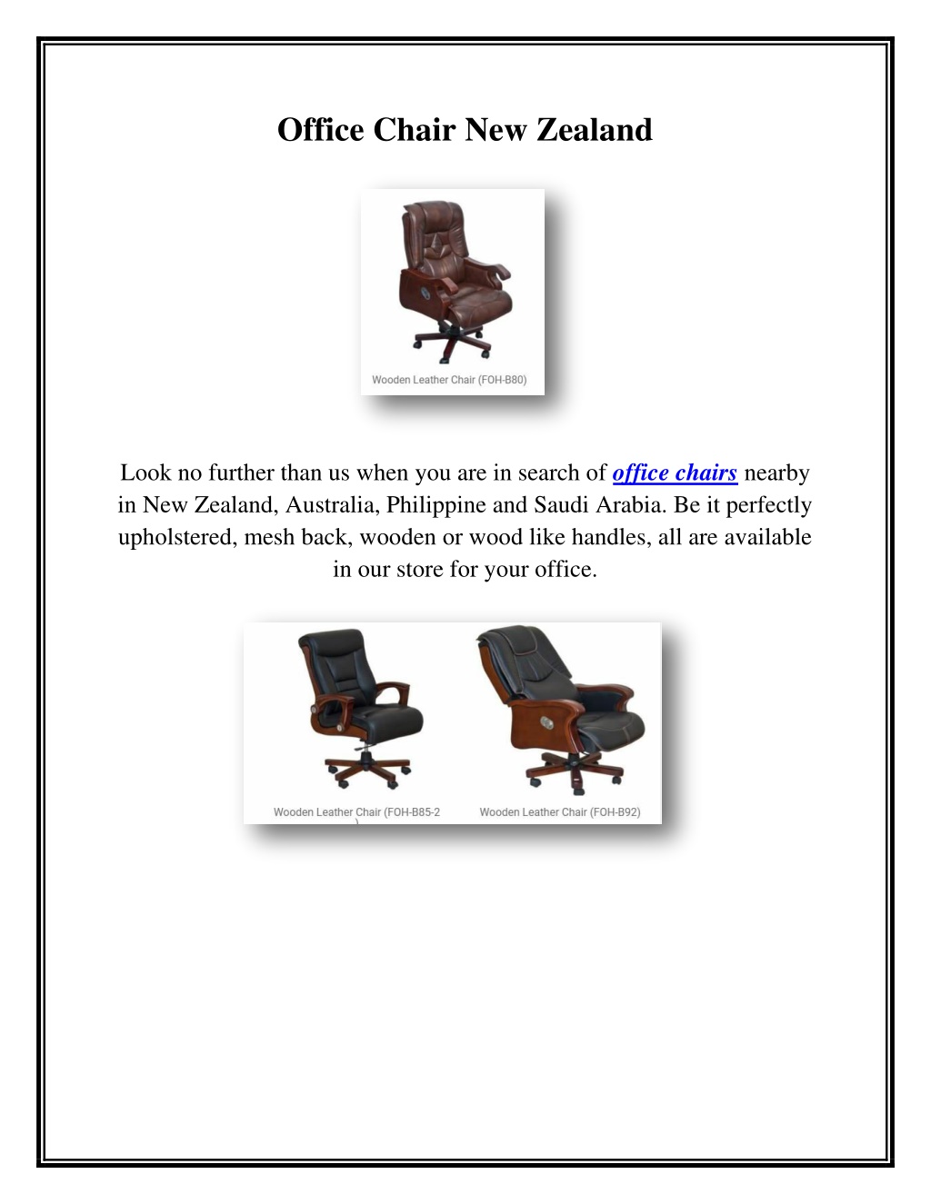 office chair new zealand l.w