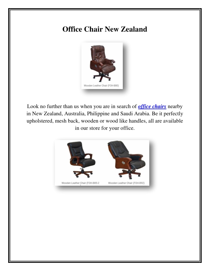 office chair new zealand n.w