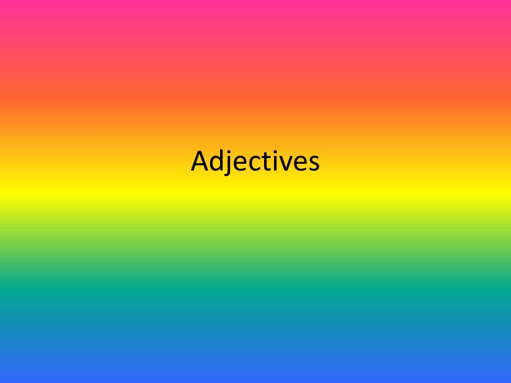 Adjectives in English Grammar