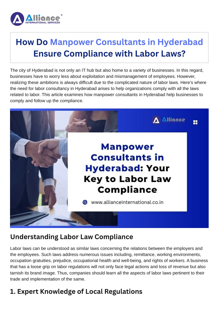 how do manpower consultants in hyderabad ensure n.w