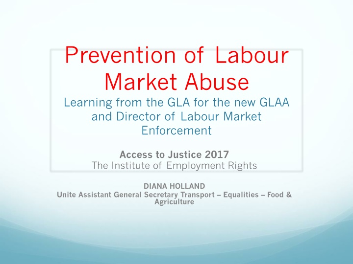 Ensuring Prevention of Labour Market Abuse: Insights and Challenges