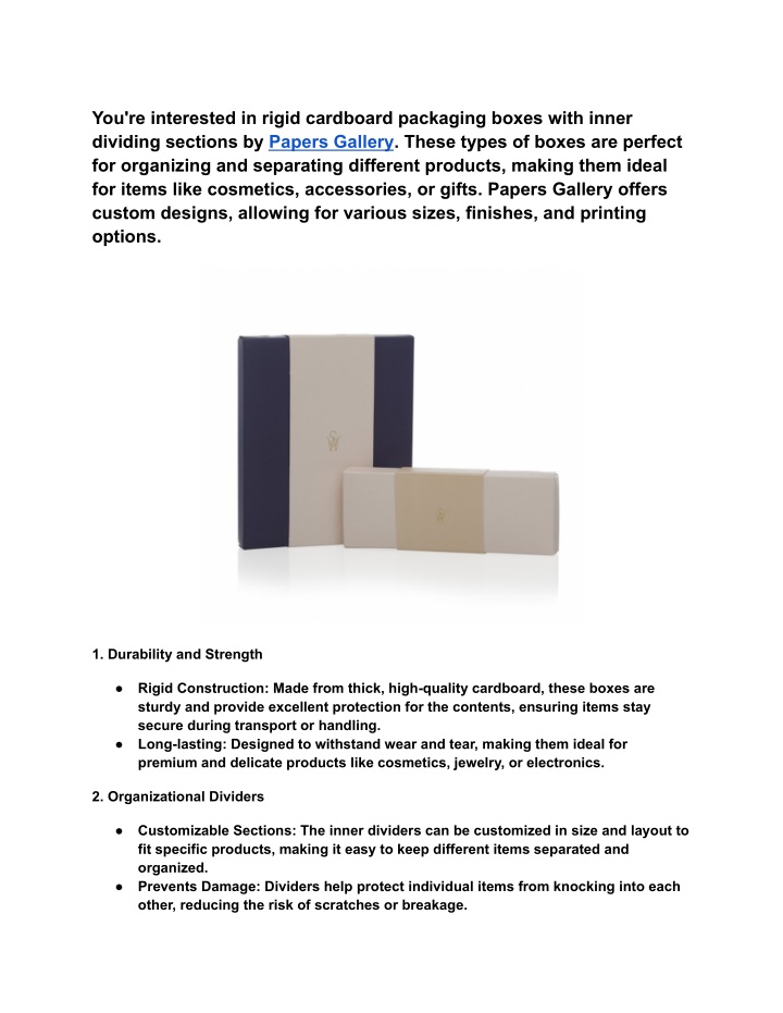 you re interested in rigid cardboard packaging n.w