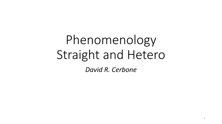 Contrasting Philosophical Perspectives: Husserl vs. Dennett