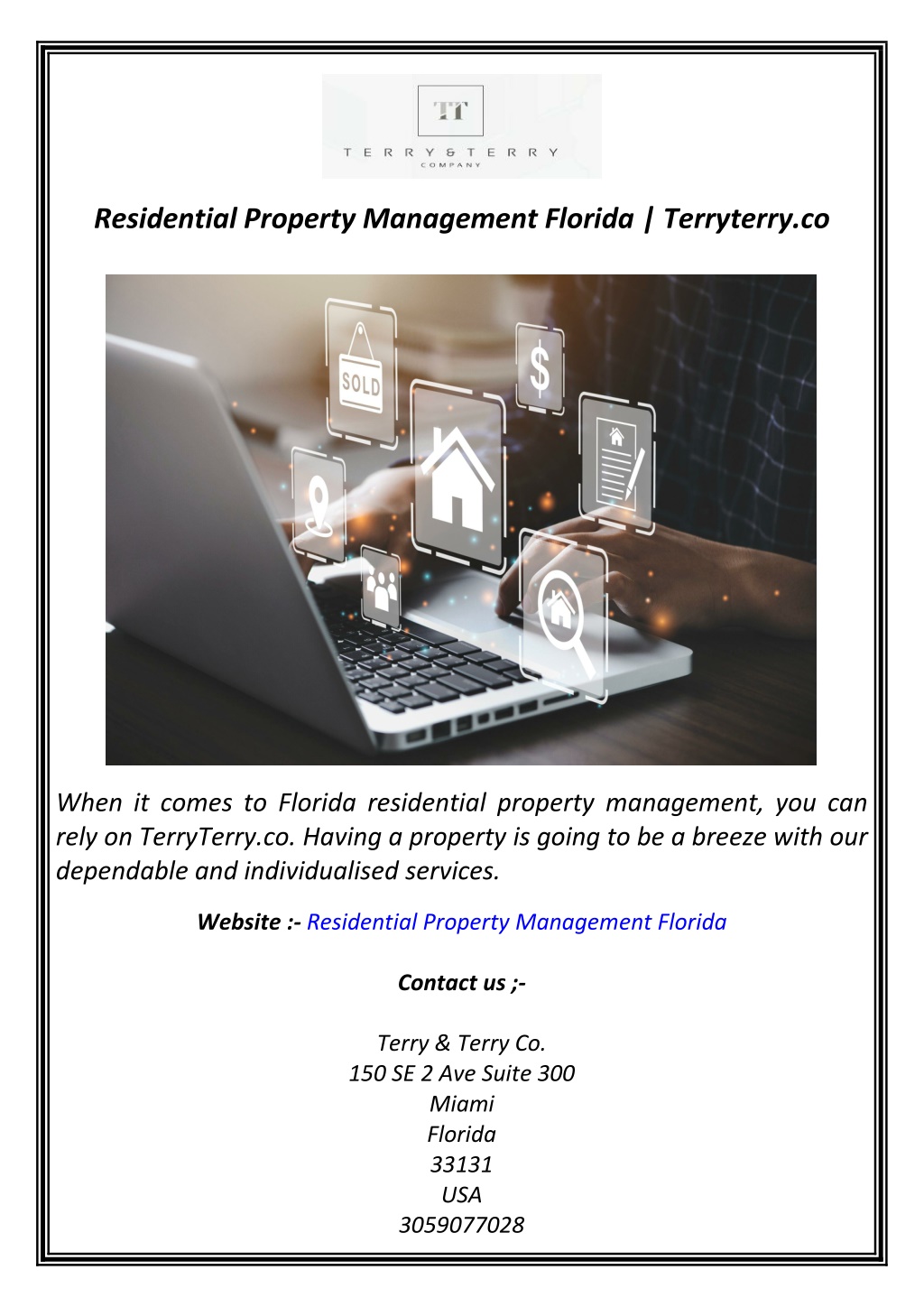 residential property management florida l.w