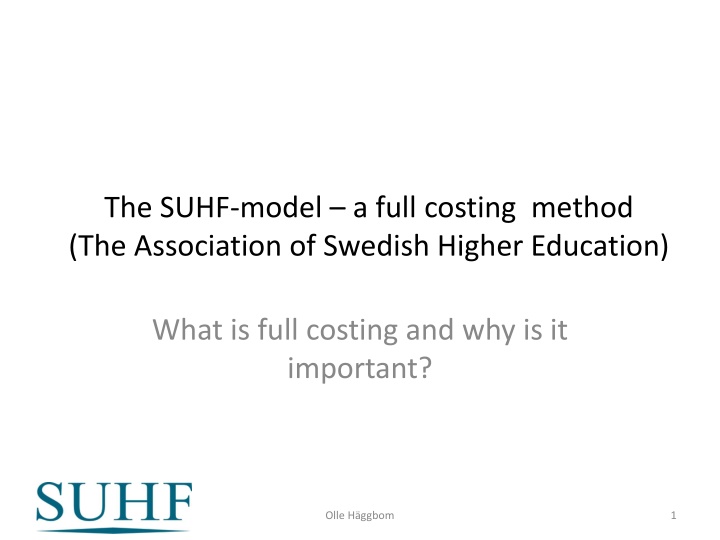 Full Costing in Higher Education