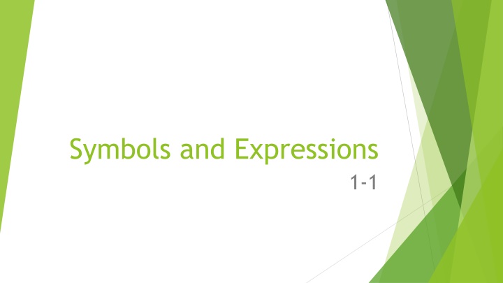 Algebraic Expressions and Operations