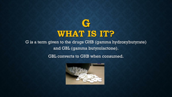 GHB, GBL, and 1,4 BD: Types, Effects, and Risks