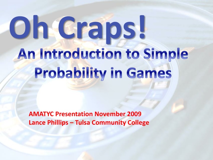 Simple Probability in Games