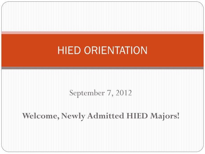 History Education Program Information for Newly Admitted Students