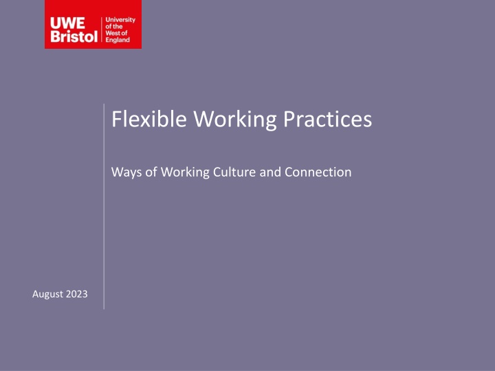 Modern Flexible Working Practices for a Dynamic Work Culture