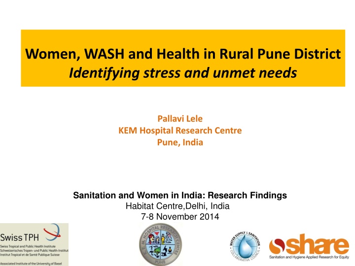 Women, WASH, and Health in Rural Pune District