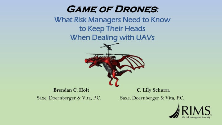 UAV Risk Management and Regulations