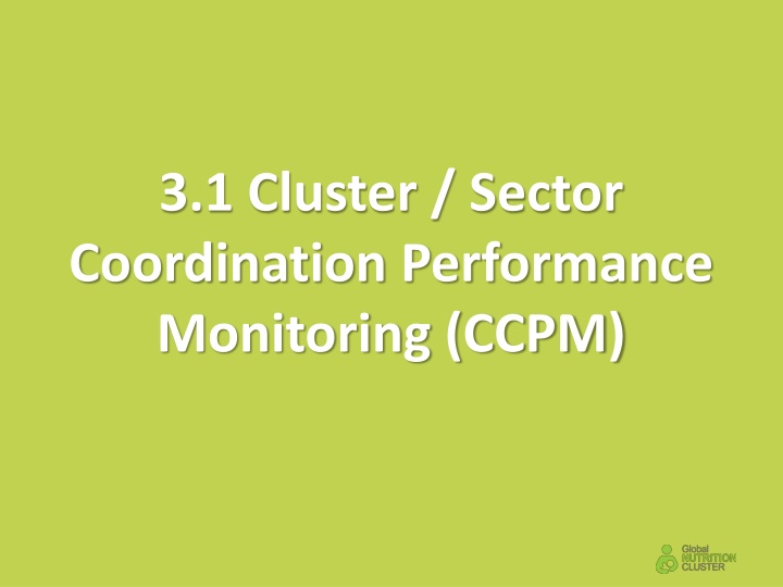 Cluster Sector Coordination Performance Monitoring (CCPM): Enhancing Gender Equality and GBV Protection