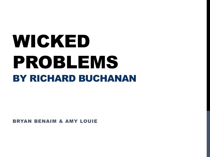 Wicked Social Problems in Design and Management