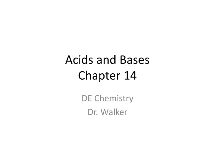 Acids and Bases in Chemistry: Key Concepts and Terminology