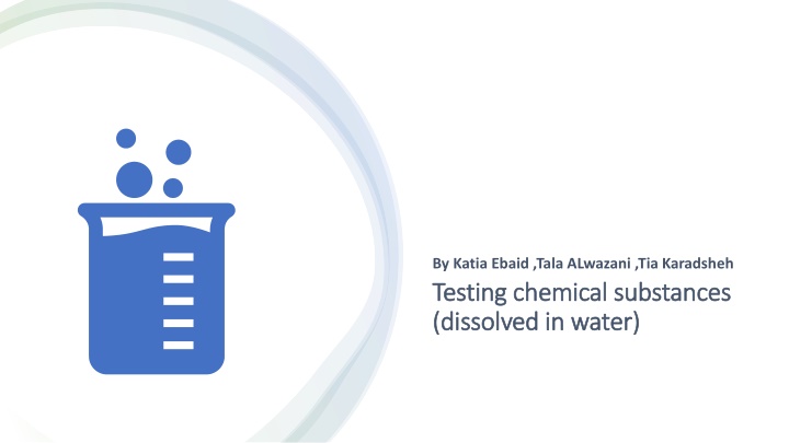Testing Chemical Substances Dissolved in Water