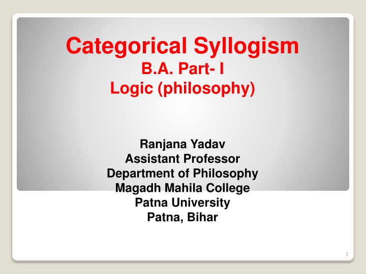 Categorical Syllogism in Logic: A Comprehensive Overview
