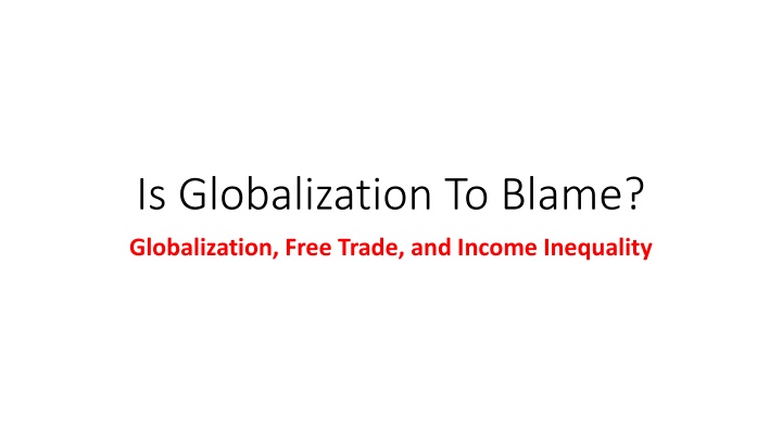 The Impact of Globalization on Education and Income Inequality