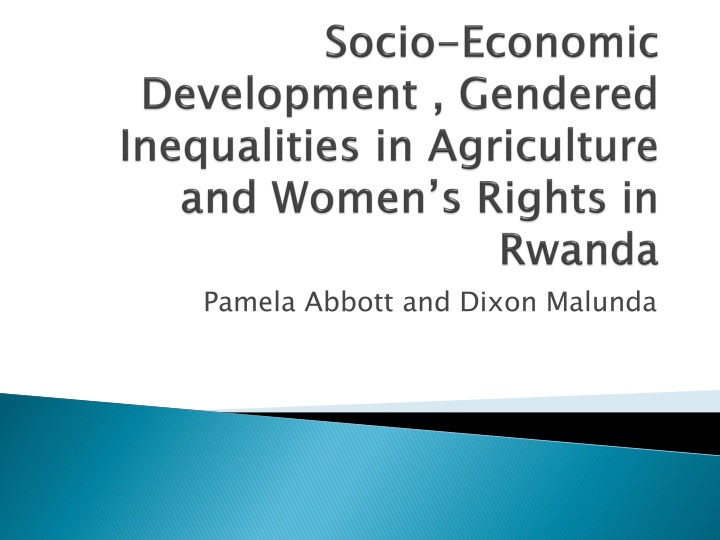 Gender Equality and Rights: Insights from Research Projects and Policy Implementation