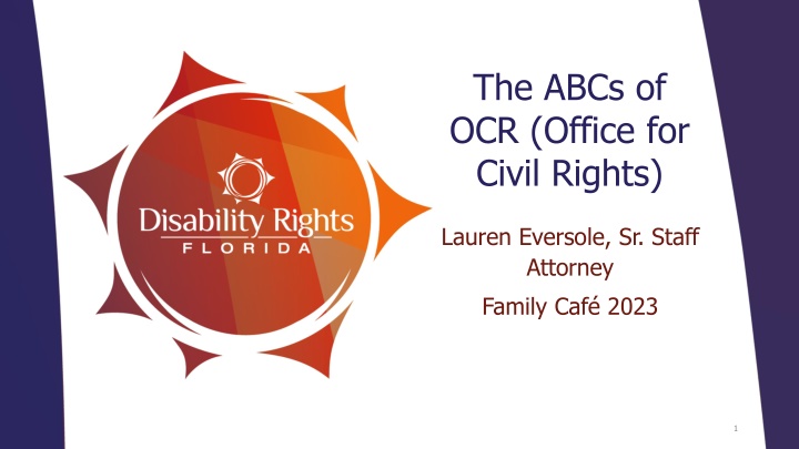 OCR: Office for Civil Rights and Disability Advocacy