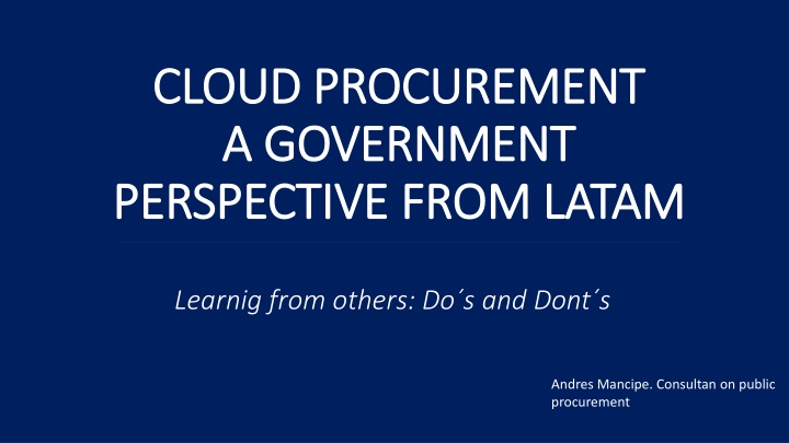 Best Practices for Government Cloud Procurement in LATAM