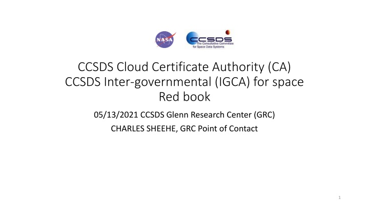 Overview of CCSDS Cloud Certificate Authority (CA) and Operational Concept