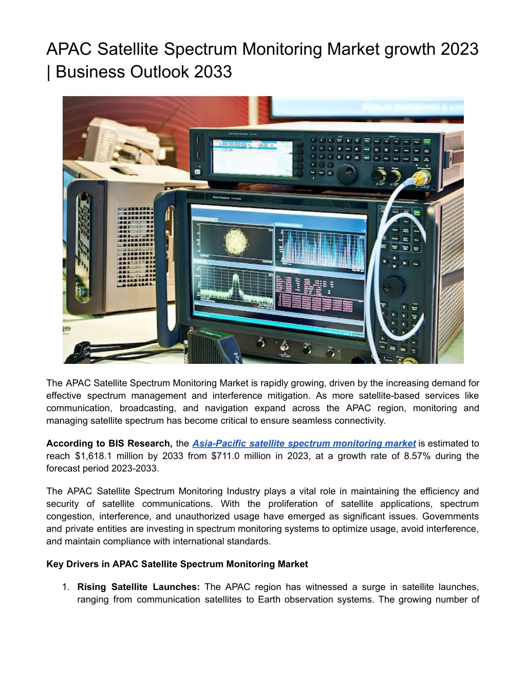 apac satellite spectrum monitoring market growth l.w