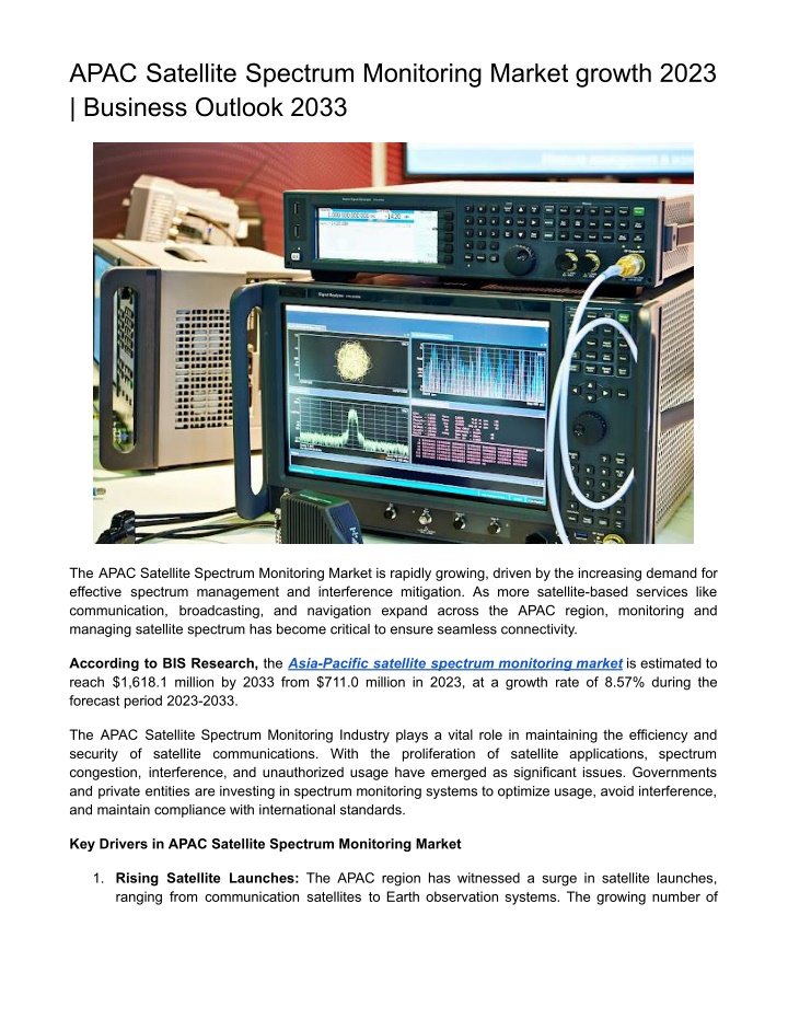apac satellite spectrum monitoring market growth n.w