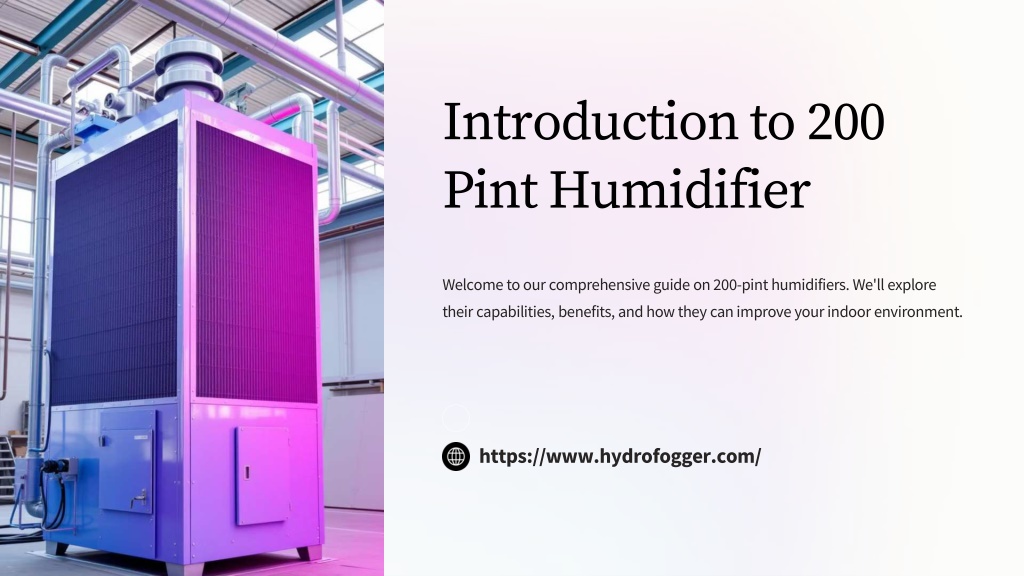 introduction to 200 pint humidifier l.w