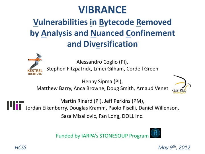 VIBRANCE: Securing Java Applications with Advanced Techniques