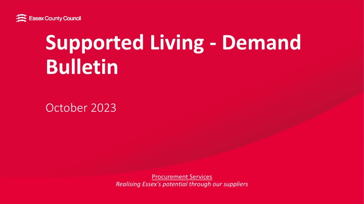 Analysis of Supported Living Demand in Essex - October 2023